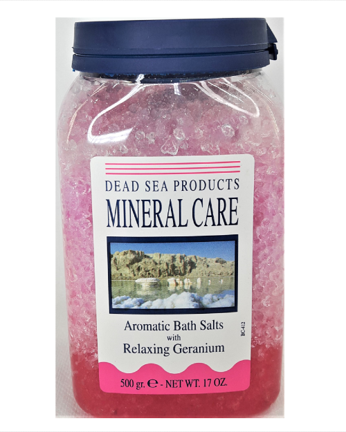 Mineral Care Dead Sea Bath Salts - Relaxing Geranium  -  30% OFF !!